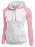 Casual Color Collision Hooded Sweatshirt - WealFeel