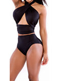 Women's Criss Cross Halter Swimsuit - WealFeel