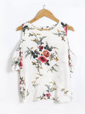 Floral Cold Shoulder Top & Shorts - WealFeel