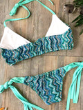 Green Bohemian Push Up Bikini Sets - WealFeel