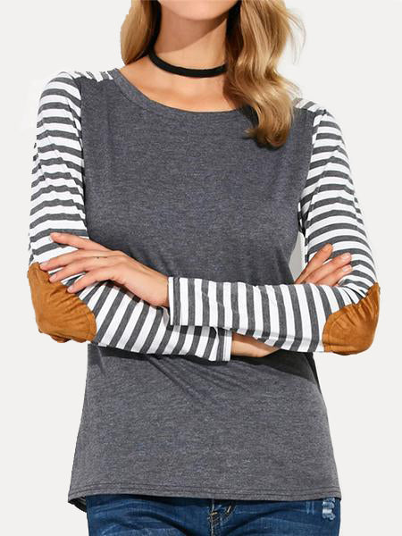 Striped Back Long sleeves T-shirt - WealFeel