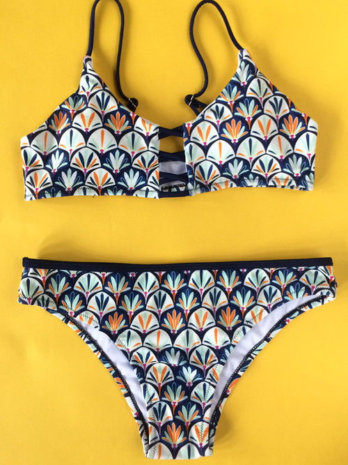 Mermaid Fish Scales Print Bikini Sets - WealFeel